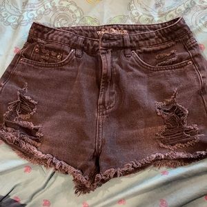 Black Jean Shorts